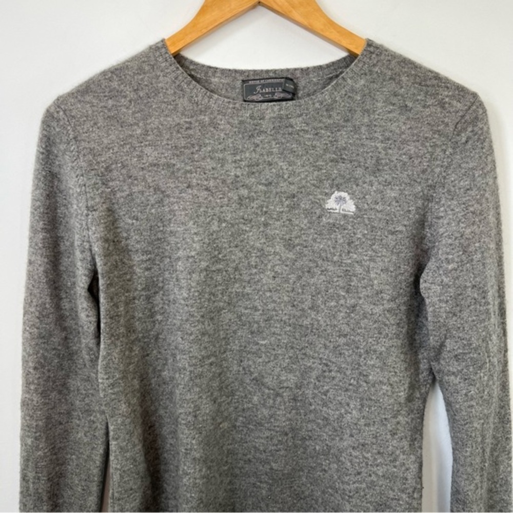 House of Carrington Isabelle Cashmere Sweater Medium Gray Long Sleeve Pullover